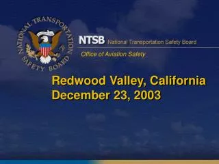 Redwood Valley, California December 23, 2003
