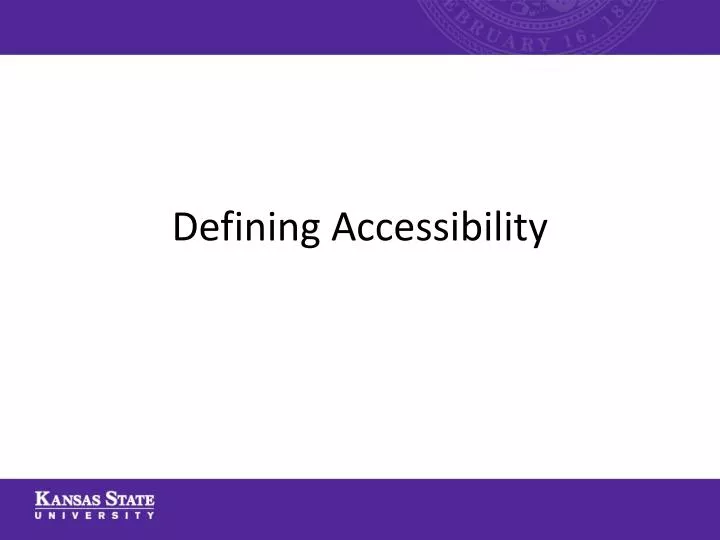 defining accessibility