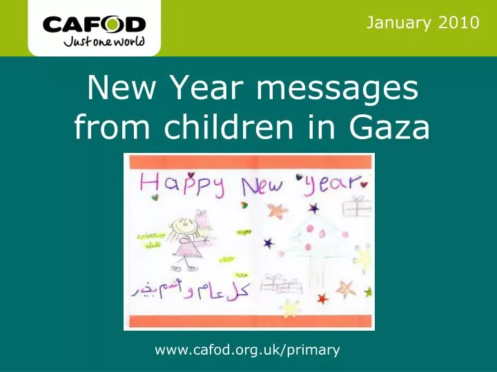new year messages from children in gaza