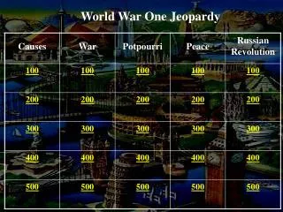 World War One Jeopardy