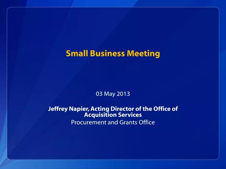 small business meeting