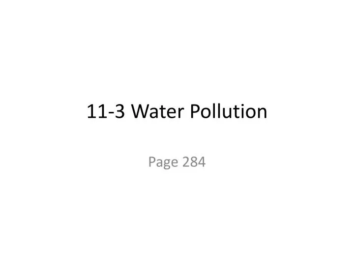 11 3 water pollution