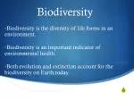 Biodiversity - slide 1