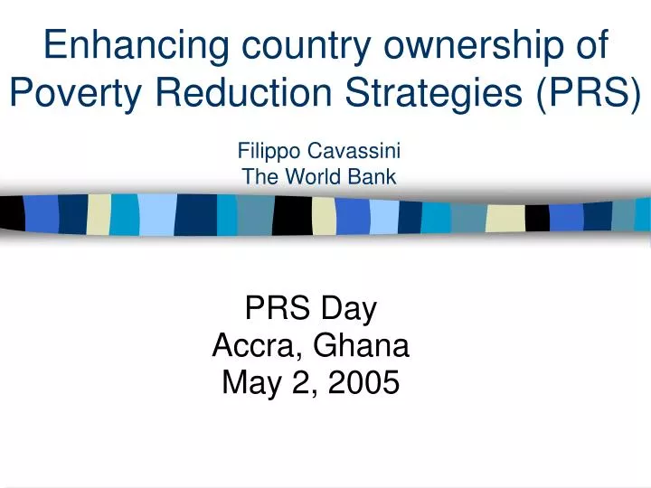 enhancing country ownership of poverty reduction strategies prs