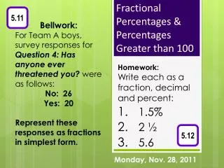 Fractional Percentages &amp; Percentages Greater than 100