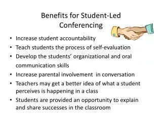 Benefits for Student-Led Conferencing