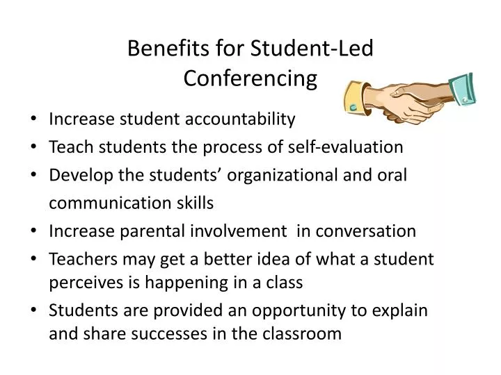 benefits for student led conferencing