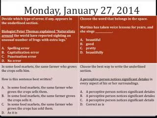 Monday, January 27, 2014