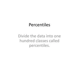 Percentiles