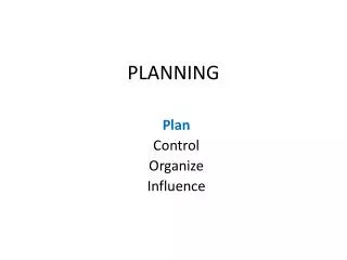 PLANNING