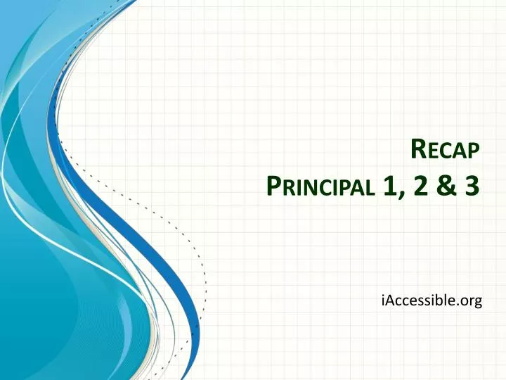 recap principal 1 2 3