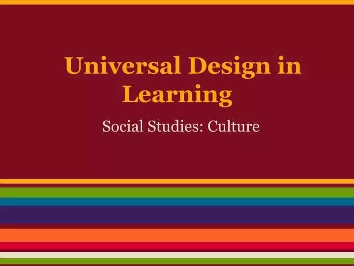 universal design in learning