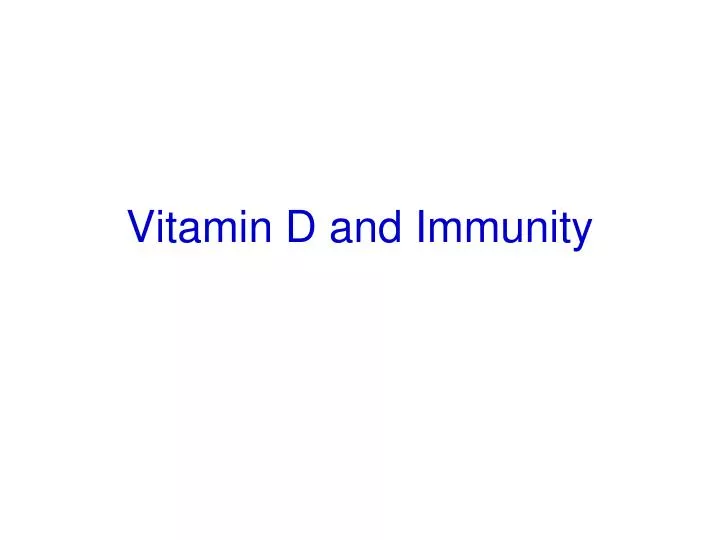 vitamin d and immunity