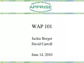 WAP 101