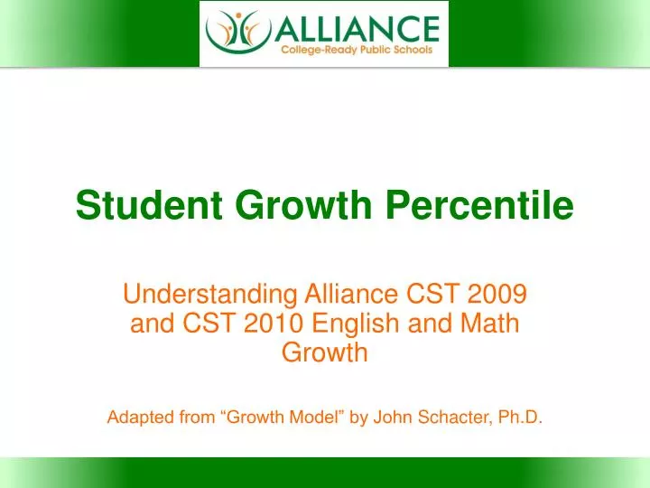 student growth percentile