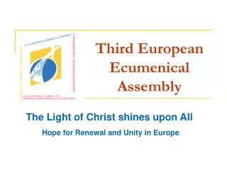 Third European Ecumenical Assembly