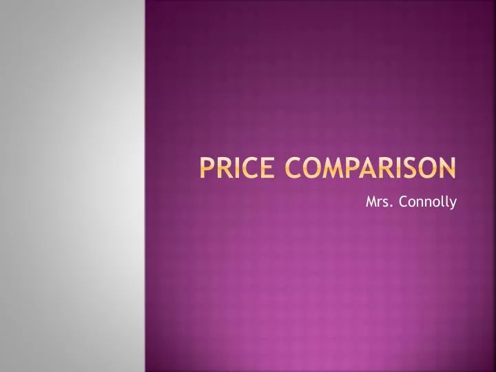 price comparison