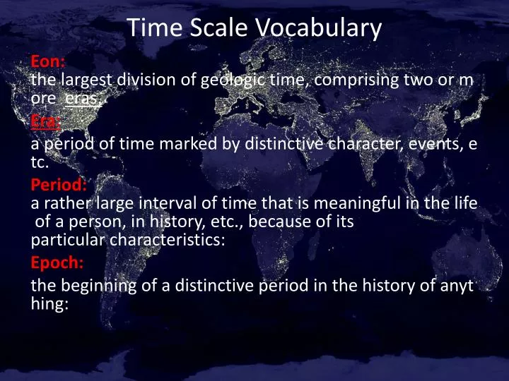 time scale vocabulary