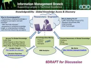 Knowledgeability - Global Knowledge Access &amp; Discovery