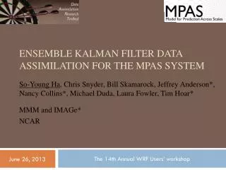 Ensemble Kalman filter data assimilation for the MPAS system