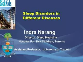 Sleep Disorders in Different Diseases