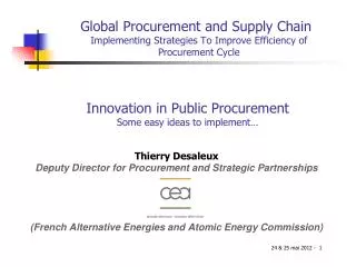 Global Procurement and Supply Chain