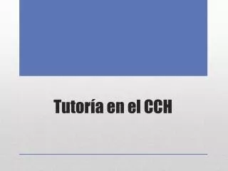 tutor a en el cch