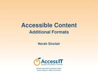 Accessible Content