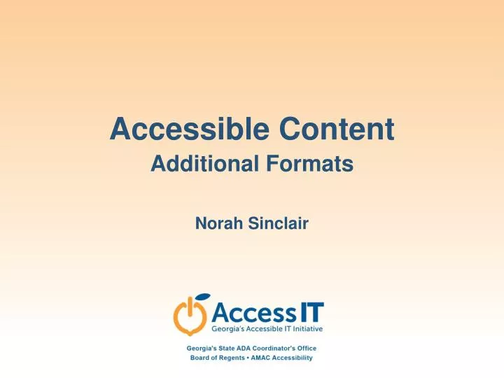accessible content