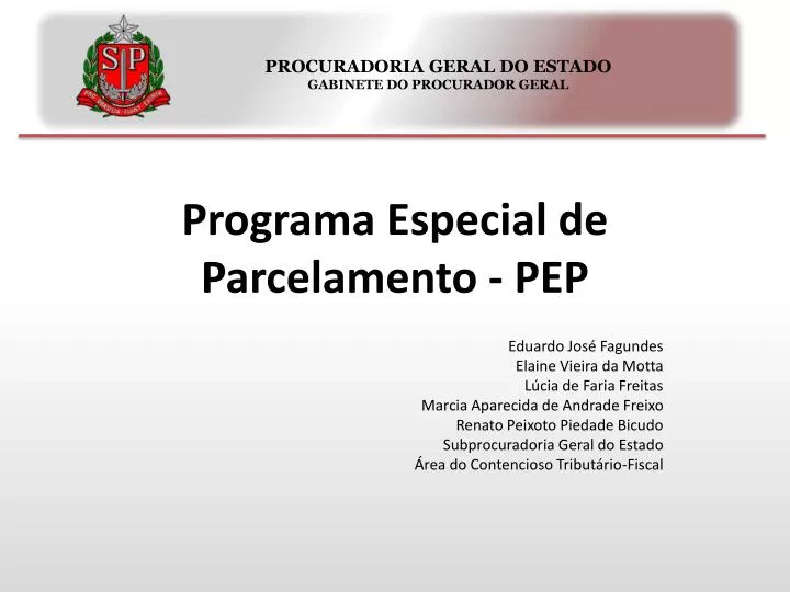 programa especial de parcelamento pep