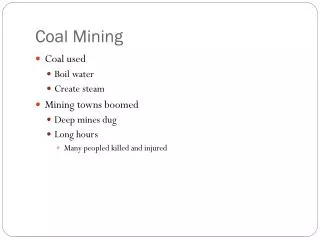 Coal Mining