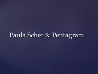Paula Scher &amp; Pentagram