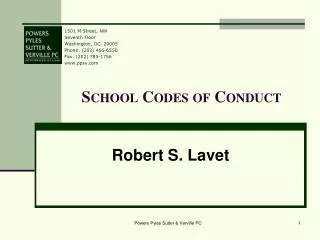 School Codes of Conduct