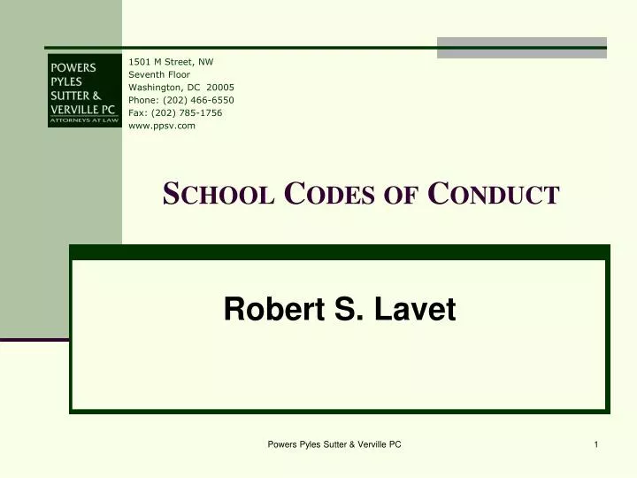 school codes of conduct