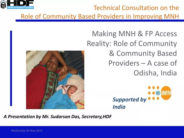 technical consultation on the role of community based providers in improving mnh