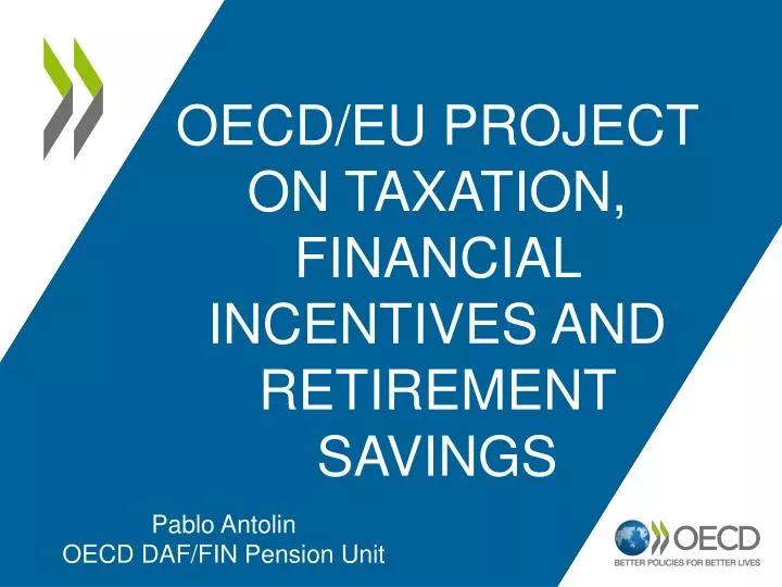 oecd eu project on taxation financial incentives and retirement savings