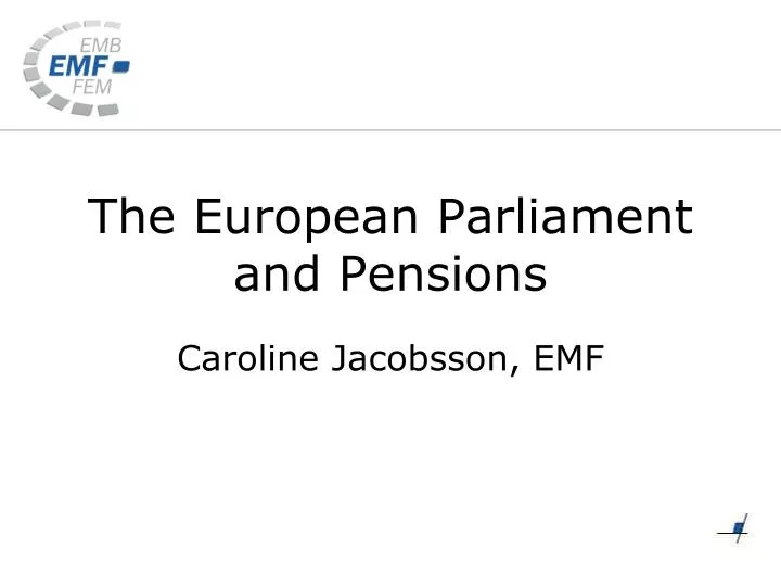 the european parliament and pensions
