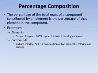 percentage composition