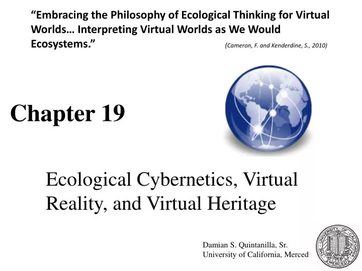 chapter 19 ecological cybernetics virtual reality and virtual heritage