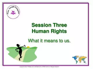 Session Three Human Rights What it means to us.