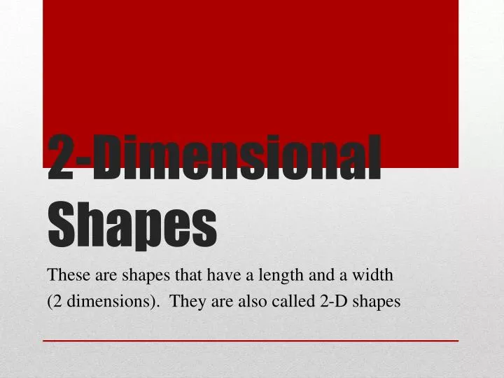 2 dimensional shapes