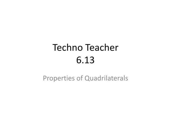 techno teacher 6 13