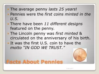 Facts About Pennies