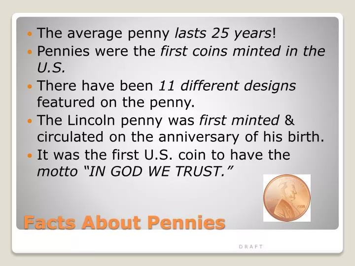 facts about pennies