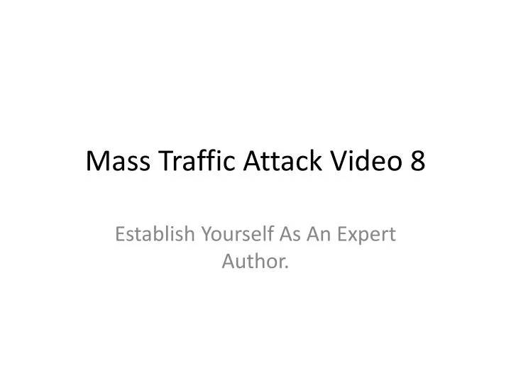 mass traffic attack video 8