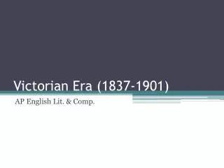 victorian era 1837 1901