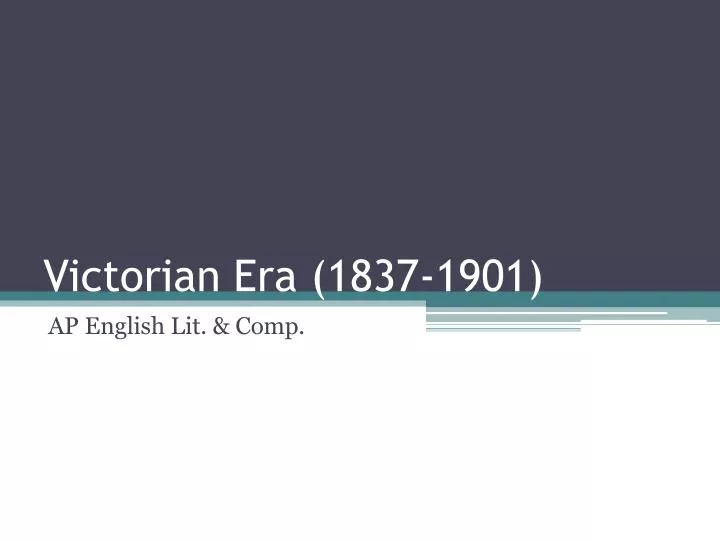 victorian era 1837 1901