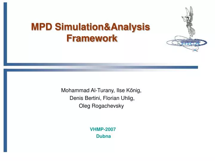 mpd simulation analysis framework