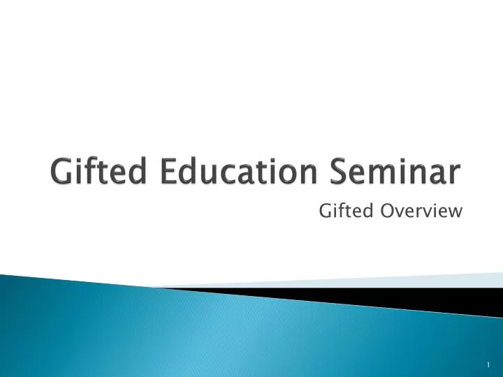 gifted education seminar