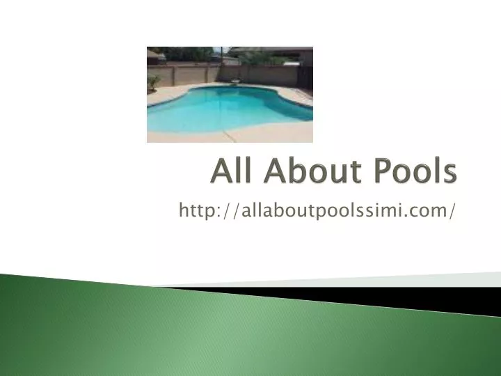 all about pools